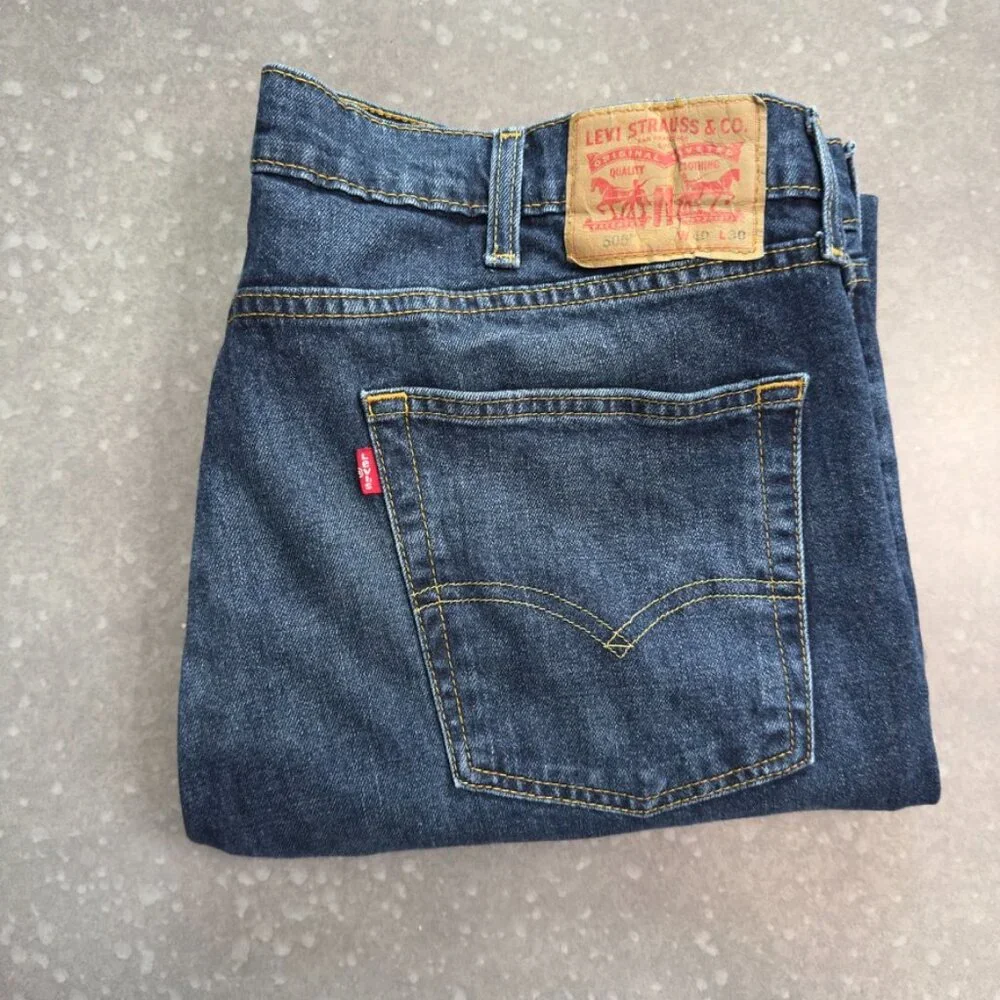 Levi’s 505 Regular Fit Straight Leg Jeans - Size W40 L30